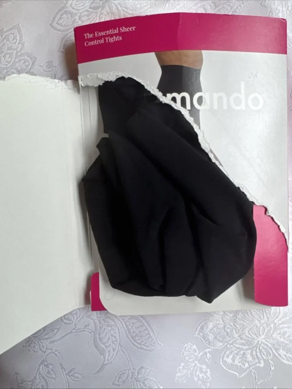 Commando Black SZ L The Essential Sheer Control Tights HK10T01 Nordstrom NEW